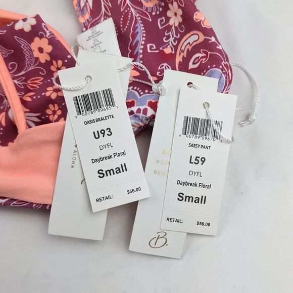 NEW B. Swim Reversible Bralette Floral Bikini - Picture 7 of 8